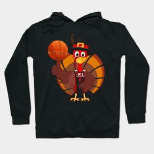 Funny Basketball Turkey Thanksgiving Hoodie